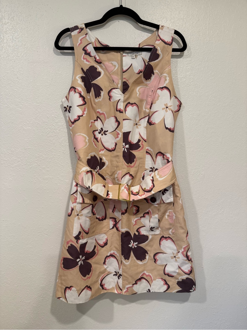 Tyler Boë Floral Belted V-Neck Dress